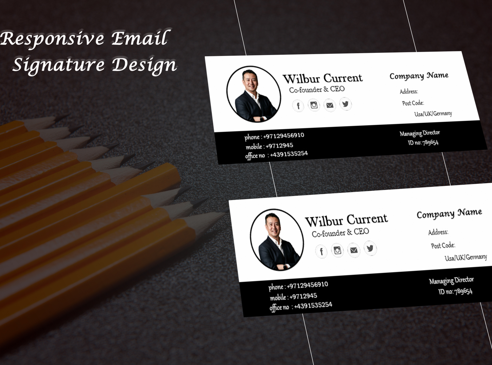 Html Email Signature Template Code from cdn.dribbble.com