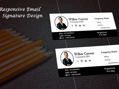 professional clickable responsive HTML email signature Design