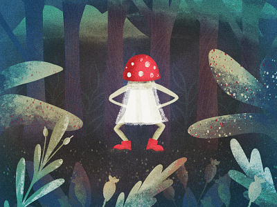 Forest Tale background character forest illustration kids book kidsillustration mushroom nature procreate