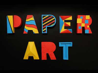 PAPER ART graphic design paper crafts typography