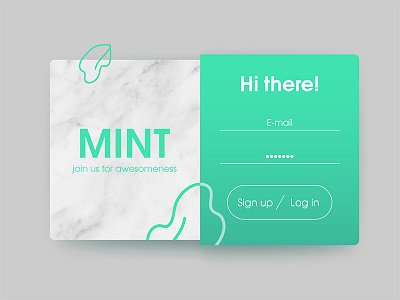 Daily UI #001 : Sign up app dailyui signup ui