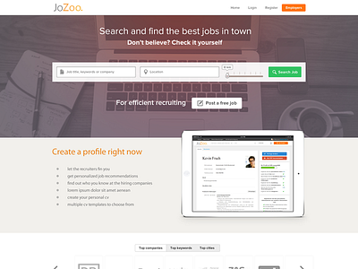 JoZoo landing page design design job jozoo landing page web design