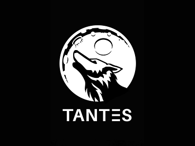 Logo Tantes black logo moon tantes wolf