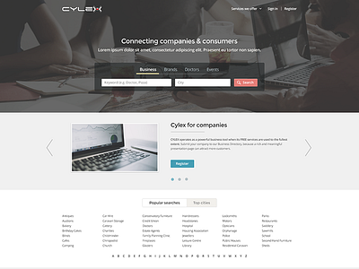 Cylex Business Directory - home page redesign business directory cylex design home page redesign ui ux