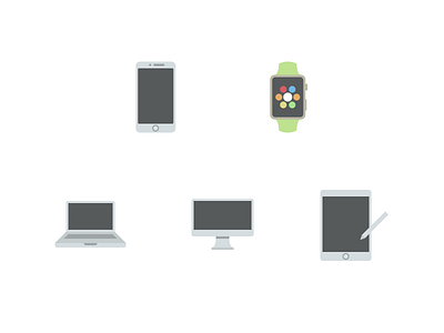 Device Icons (Free Download) ai device free icon set icons laptop monitor png psd smart watch smartphone tablet