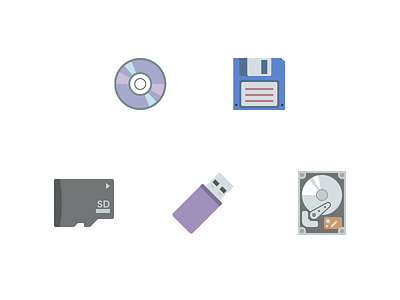 Storage Icons (Free Download) ai cd diskette free hdd icon set icons micro sd png psd storage usb stick