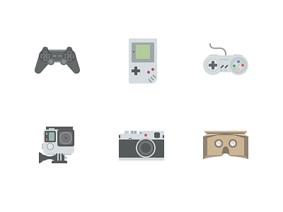 Fun & Play Icons (Free Download) ai camera controller free gameboy gopro icon set icons png psd snes vr cardboard