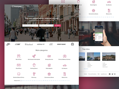 FindOpen home page design findopen home page redesign ui ux web design