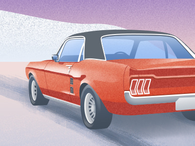 Illustration WIP car illustration winter wip