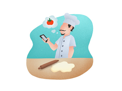 Create chef create illustration phone