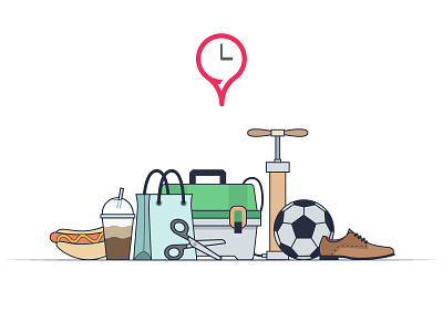 FindOpen illustration bag findopen football illustration scissors shoe social media tackle box