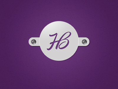 Hb circle plum purple script wip