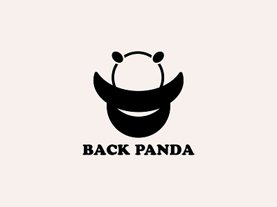 Back Panda Logo logo minimalist panda zoo