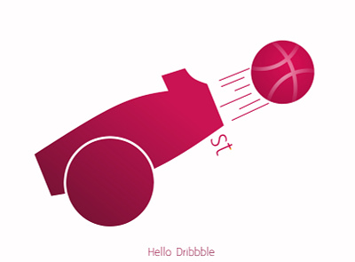 hello dribbble design flat illustration vector