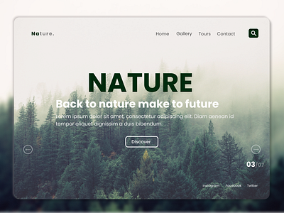 Nature concept design nature ui web design