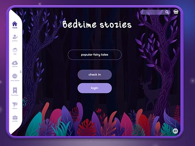 App "Bedtime stories" animation app app design appdesign concept design fantasyart graphic illustration illustrator inspiration intarface ui ux vector web