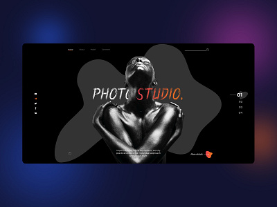 First page of the Photo Studio concept homepage landing minimalism people ui uidesign ux web web design webdesign webpage website