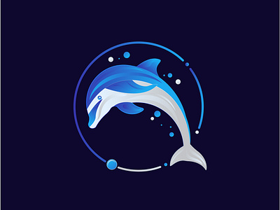 MODERN DOLPHIN LOGO DESIGN