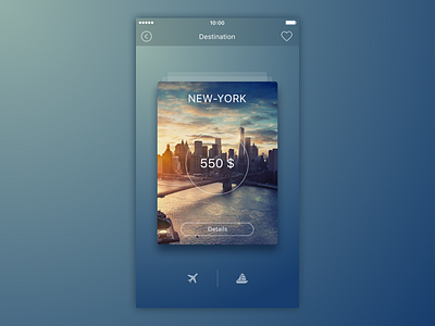 Travel app card view