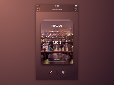 Travel app card view
