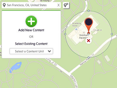 GeoTrigger - New Pin UI geo maps ui