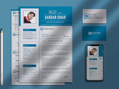 Very Professional and Clean Resume Template with a Cover Letter ats friendly resume cover letter cv cv template cv writing graphic design graphic resume modern resume resume resume template resume writing word template