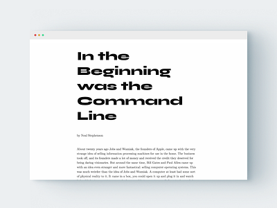 In the Beginning was the Command Line design essay remix web