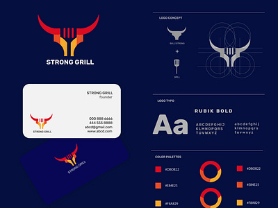 business logo design concept for STRONG BULL