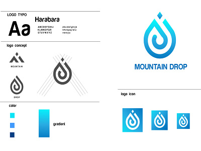 mountain drop logo branding art branding business company logo concept custom logo flat graphic design identity illustration logo minimalist