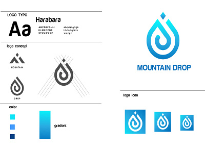 mountain drop logo branding