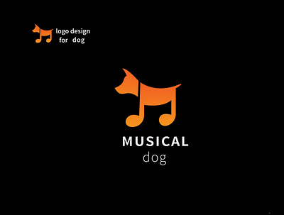 musical dog logo art branding business flat graphic design identity illustration logo minimalist typography