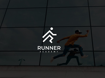 runner logo art branding business flat graphic design identity illustration logo minimalist typography
