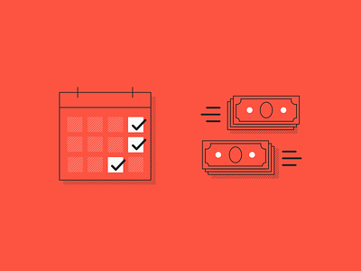 Planning Icons calendar debut first shot icon icons illustrator money payment schedule transaction ui vector