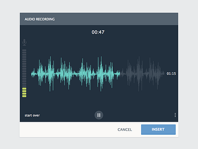 Audio Recorder / Player audio audio player music play playback player record recording signal sound ui waveform