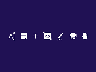 Document Icons annotate annotating draw editor highlight icons pan pdf print strikethrough tool toolbar