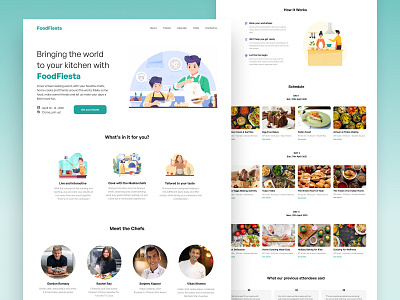 Landing Page - Online Cooking Event