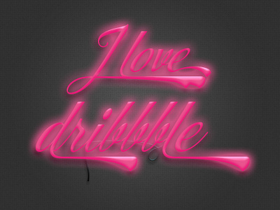 I Love Dribbble Neon dribbble neon pixels player shot