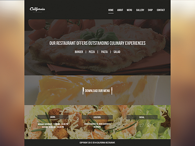 Restaurant Web Design | Practice clean design responsive ui web website