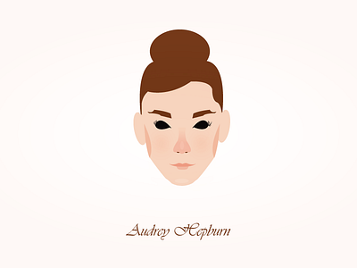 Audrey Hepburn Illustration | Chow's style avatar flat illustration movie star vector woman