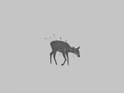 wounded arrow arrows dark theme deer draw illustration noise photoshop shot sketch snapseed wounded