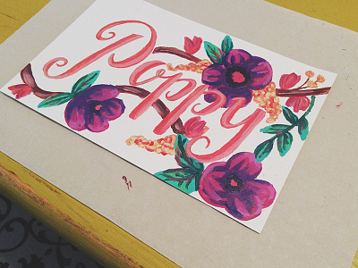 letter floral letter lettering mail painting