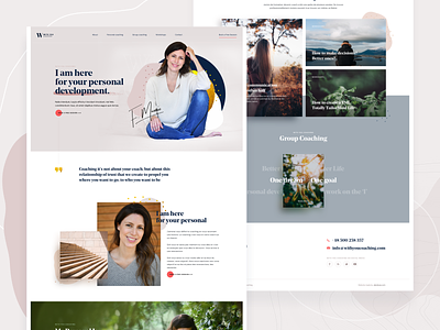 With You Coaching - Landing Page part 2 blobby colorful feminine flower gold landing page natural pastel signature typogaphy uidesign uiux webdesign website