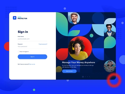 Risk Protector - Dashboard sign in/login admin app clean colorfull dashboard design desktop desktop app finance financial interface invoice sign in signup typography ui uiux ux web website