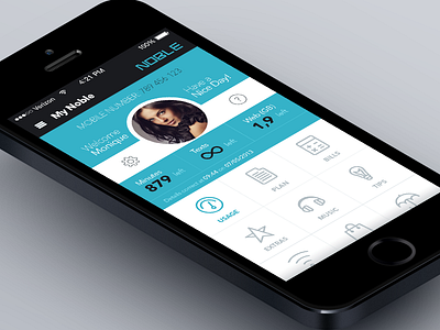 Noble mobile app design application design flat interface iphone mobile ui