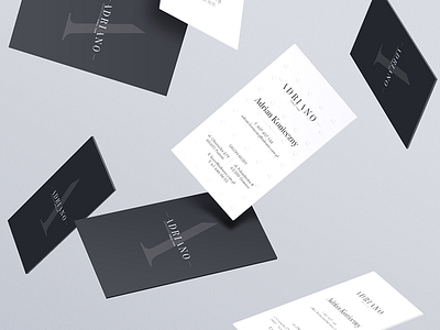 Adriano Business Cards business card fashion logo redesign shop