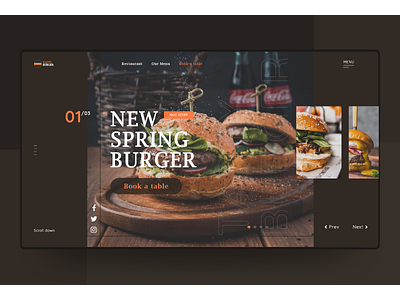 Burger Website Concept burgerwebsite color creative inpiration minimal mood original uidesign uiux web website website builder