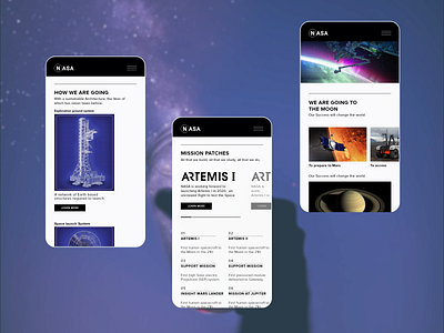 NASA Website Concept (Responsive) creative interfacedesign nasa space websiteconcept