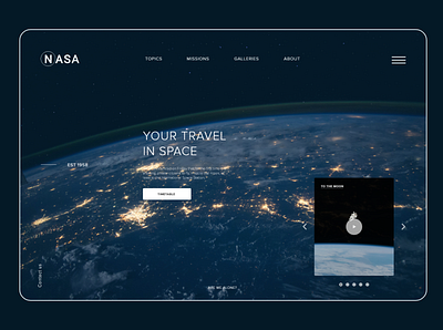NASA Website Concept Redesign interfacedesign nasa space ux uxresearch websiteconcept