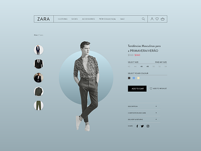 ZARA Redesign Concept creative fashion design interface interfacedesign minimal uxresearch webdesign zara