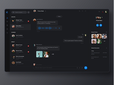 Dark Version for Messenger App Redesign